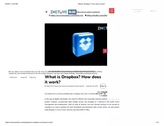 What is Dropbox? Know  How Does it Work and about it's Features