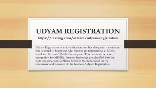 UDYAM REGISTRATION