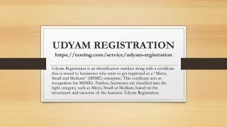 UDYAM REGISTRATION