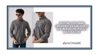 Uplifting The Dining Experience Casual Shirts For Men As The Perfect Waiter Attire