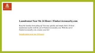 Laundromat Near Me 24 Hours  Findservicesnearby.com