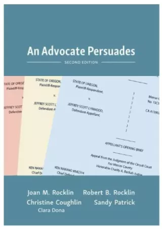 $PDF$/READ/DOWNLOAD An Advocate Persuades