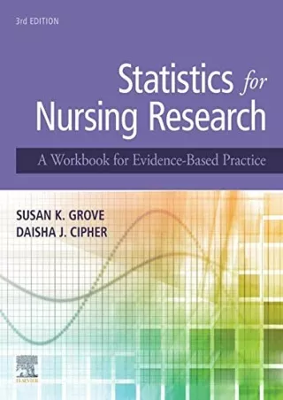 DOWNLOAD/PDF Statistics for Nursing Research - E-Book