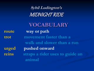 Sybil Ludington’s MIDNIGHT RIDE