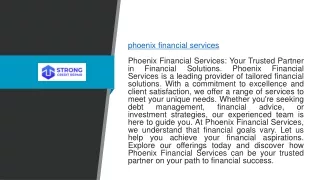 Phoenix Financial Services Strongcreditrepair.com