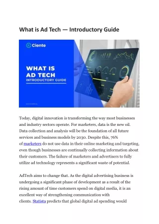 What is Ad Tech
