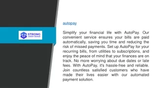 Autopay Strongcreditrepair.com