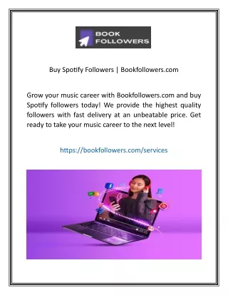 Buy Spotify Followers  Bookfollowers