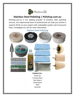 Stainless Steel Polishing | Polishup.com.au