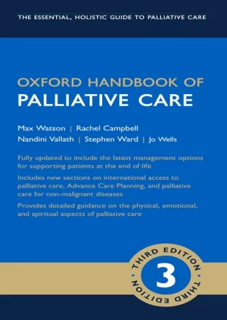 Read ebook [PDF] Oxford Handbook of Palliative Care (Oxford Medical Handbooks) f