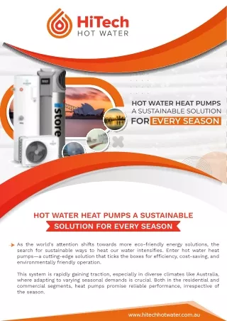 All-Season Sustainability with Hot Water Heat Pumps