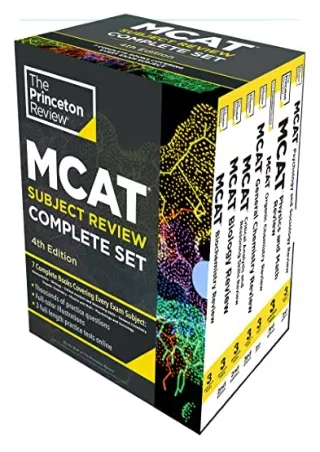 [PDF READ ONLINE] Princeton Review MCAT Subject Review Complete Box Set, 4th Edi