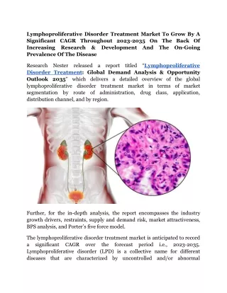 Lymphoproliferative Disorder Treatment