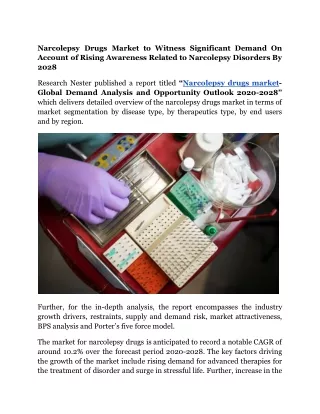 Narcolepsy Drugs Market