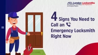 4 Signs You Need to Call an Emergency Locksmith Right Now