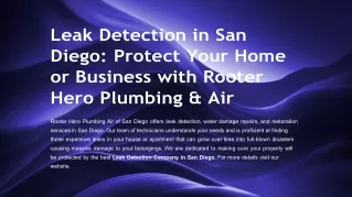 Leak Detection in San Diego Protect Your Home or Business with Rooter Hero Plumbing & Air