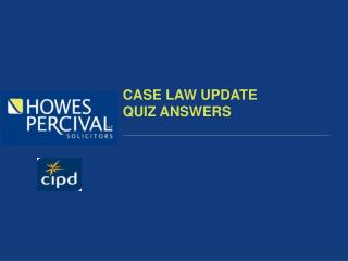 CASE LAW UPDATE QUIZ ANSWERS