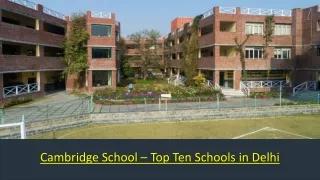 Top Ten Schools in Delhi