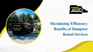 Benefits Of Dumpster Rental Services