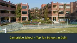 Top Ten Schools in Delhi