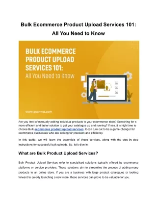 Bulk Ecommerce Product Upload Services 101_ All You Need to Know