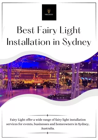 Best Fairy Light Installation in Sydney