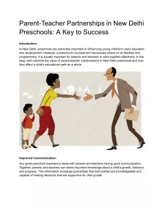Parent-Teacher Partnerships in New Delhi Preschools_ A Key to Success