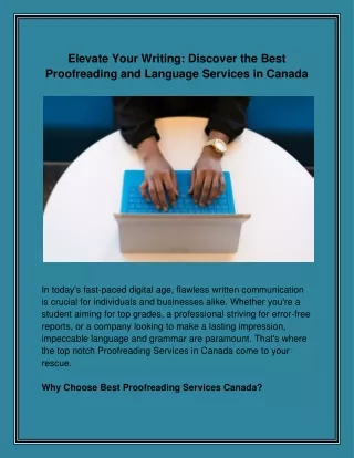 Best Proofreading and Language Services in Canada