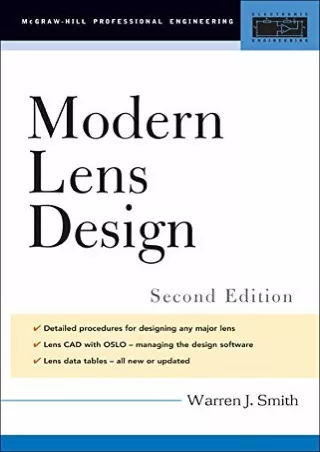 READ [PDF] Modern Lens Design (McGraw-Hill Professional Engineering)