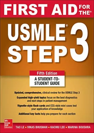 PDF/READ First Aid for the USMLE Step 3, Fifth Edition