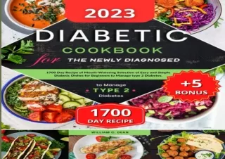 DOWNLOAD PDF Diabetic Cookbook for the Newly Diagnosed: 1700 Day Recipe of Mouth