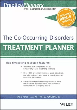 get [PDF] Download The Co-Occurring Disorders Treatment Planner, with DSM-5 Updates