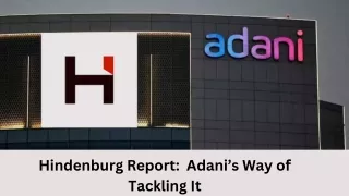 Hindenburg Report  Adani’s Way of Tackling It