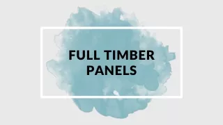 Full Timber Panels - Slaneyside Kennels