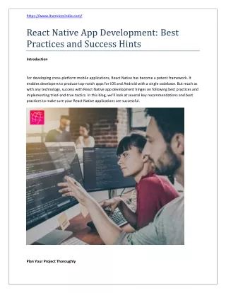 React Native App Development Best Practices and Success Hints