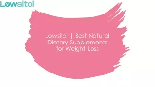 Natural dietary supplementts for weight loss