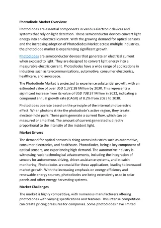 Photodiode Market