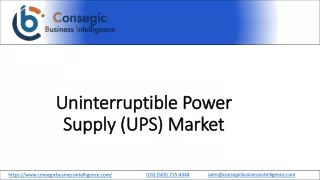 Uninterruptible Power Supply (UPS) Market