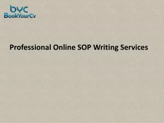 Professional Online SOP Writing Services