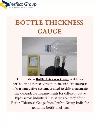 Bottle thickness gauge | Perfect Group India