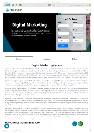 Advance Digital Marketing course