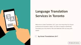 Toronto's Premier Language Translation Experts: Unmatched Accuracy and Expertise