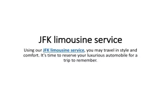 JFK limousine service