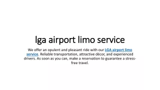 lga airport limo service