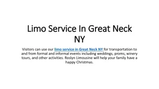 Limo Service In Great Neck NY