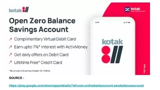 Open a zero balance savings account online in a few simple steps!