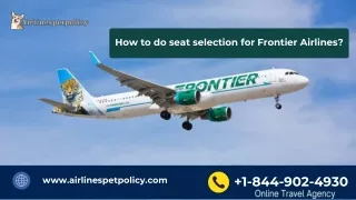 How do I select a seat on Frontier Airlines?