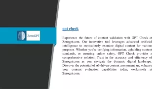 Gpt Check | Zerogpt.com