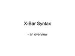 X-Bar Syntax
