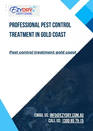 Professional Pest Control Treatment In Gold Coast